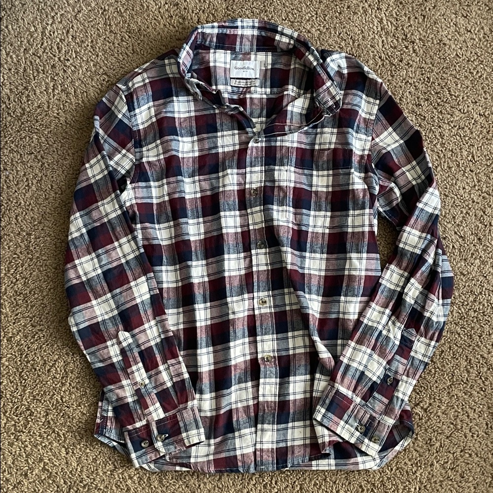 Casual button up plaid flannel